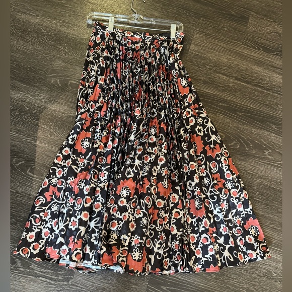 Saloni printed pleated midi skirt - size 4 - Picture 2 of 4